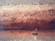 Gustave Courbet Sunset on Lake Geneva France oil painting artist